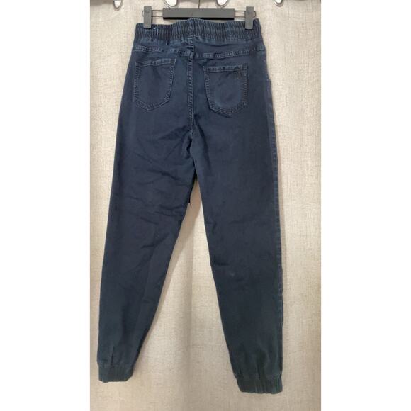 VIP Cargo Jogger Pants Jr Size 5/27 PullOn Elastic Waistband Ankle Stretch Blue - Picture 4 of 5